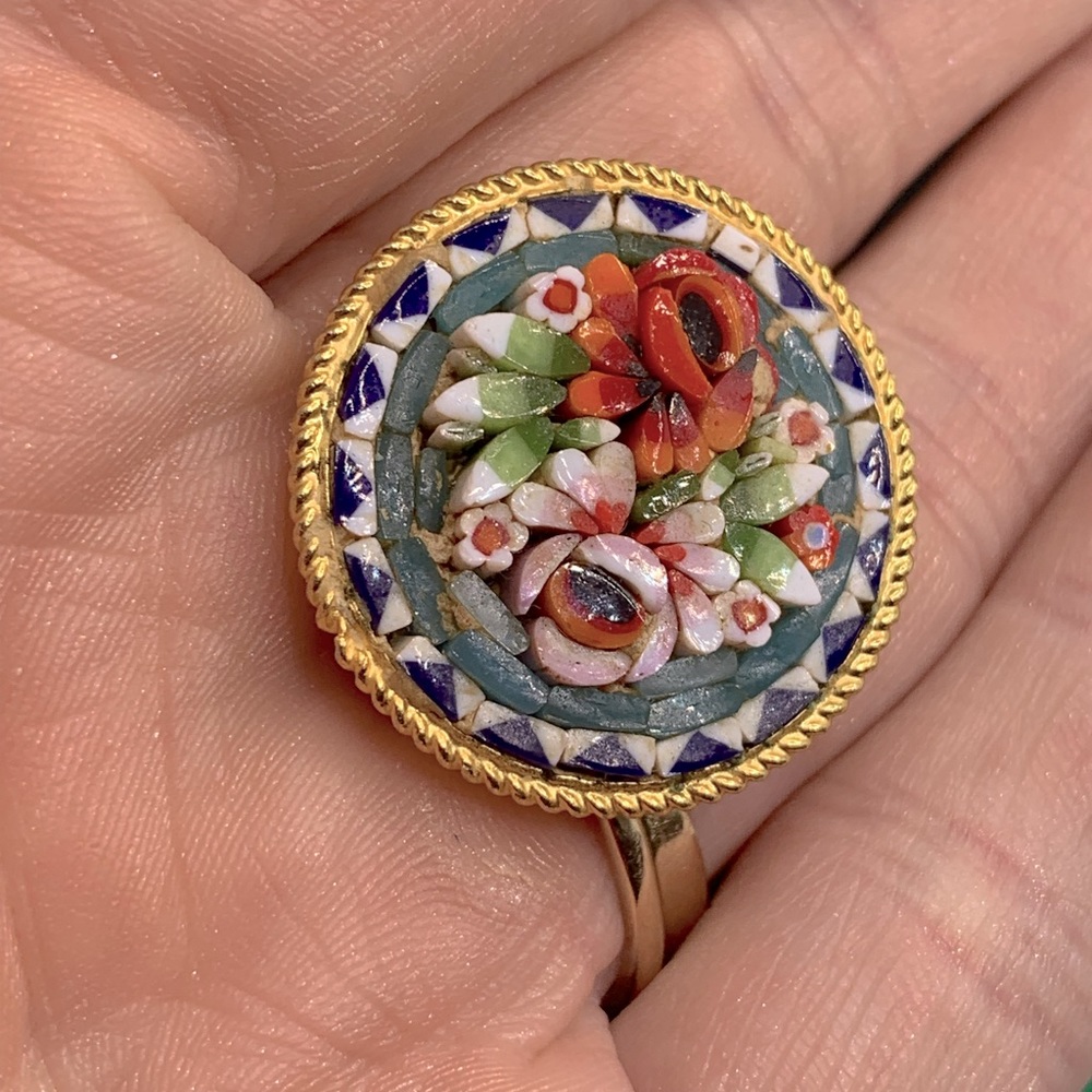 Vintage Micro Mosaic Brooch